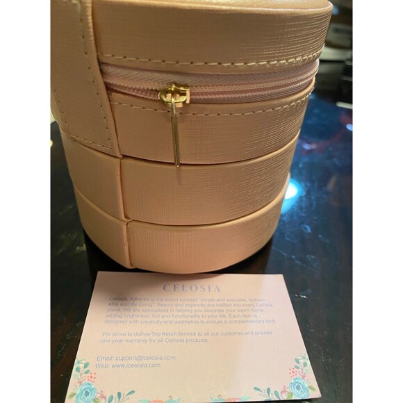 NWT Celosia Travel Jewelry Organizer, with detachable portable  travel case pink - Picture 8 of 12